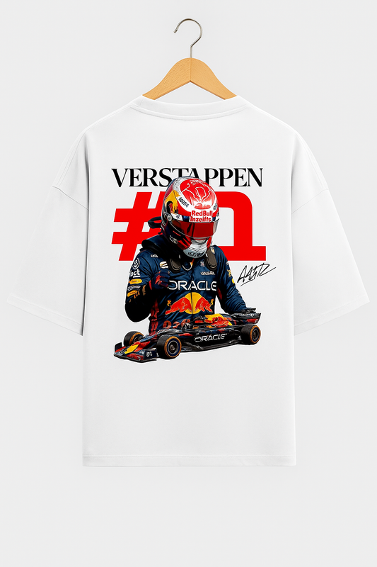 Max Verstappen #1 Oversized T-Shirt – Formula 1 Racing Fan Edition